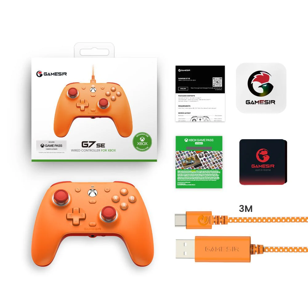 GameSir G7 SE Xbox Wired Controller - Vibrant Orange - Image 6