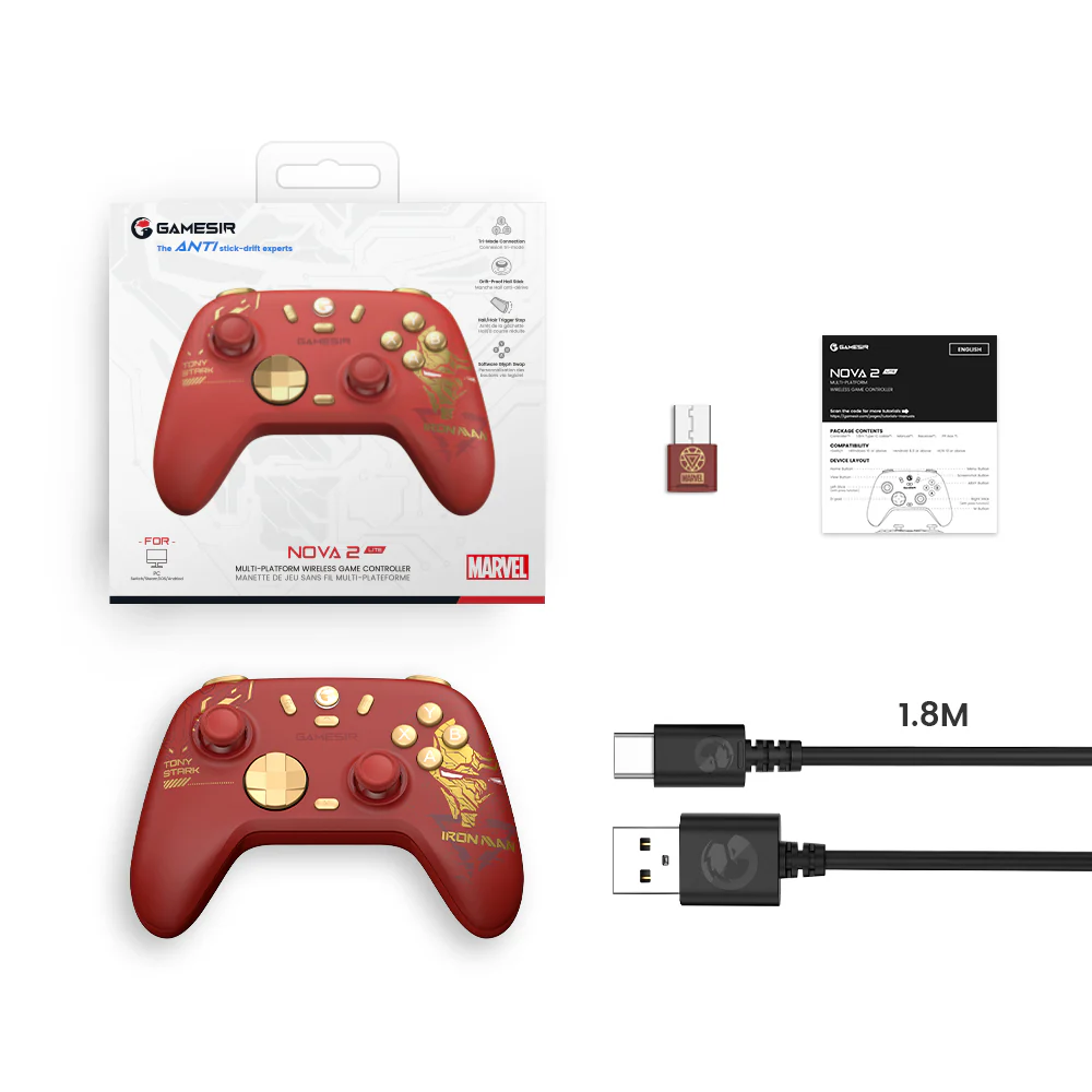 GameSir Nova 2 Lite Multiplatform Wireless Game Controller Iron Man Edition - Image 7
